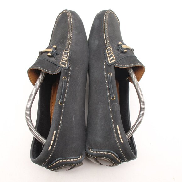 G.H. Bass & Co Driving Loafers Wheldon Bit Men's 12 M Dark Navy Leather Moccasin - Picture 6 of 9